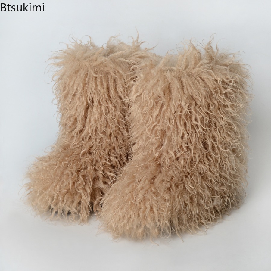 Ladies Trendy Mongolian Fur Bo - Street Fashion Y2K review and price