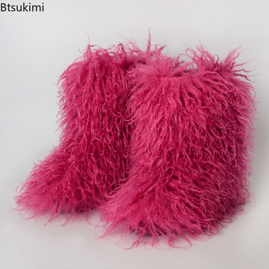 Ladies Trendy Mongolian Fur Bo - Street Fashion Y2K review and price