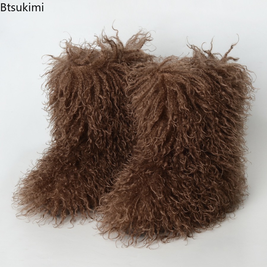 Ladies Trendy Mongolian Fur Bo - Street Fashion Y2K review and price