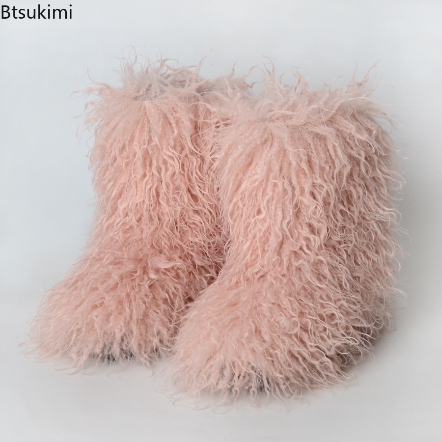 Ladies Trendy Mongolian Fur Bo - Street Fashion Y2K review and price